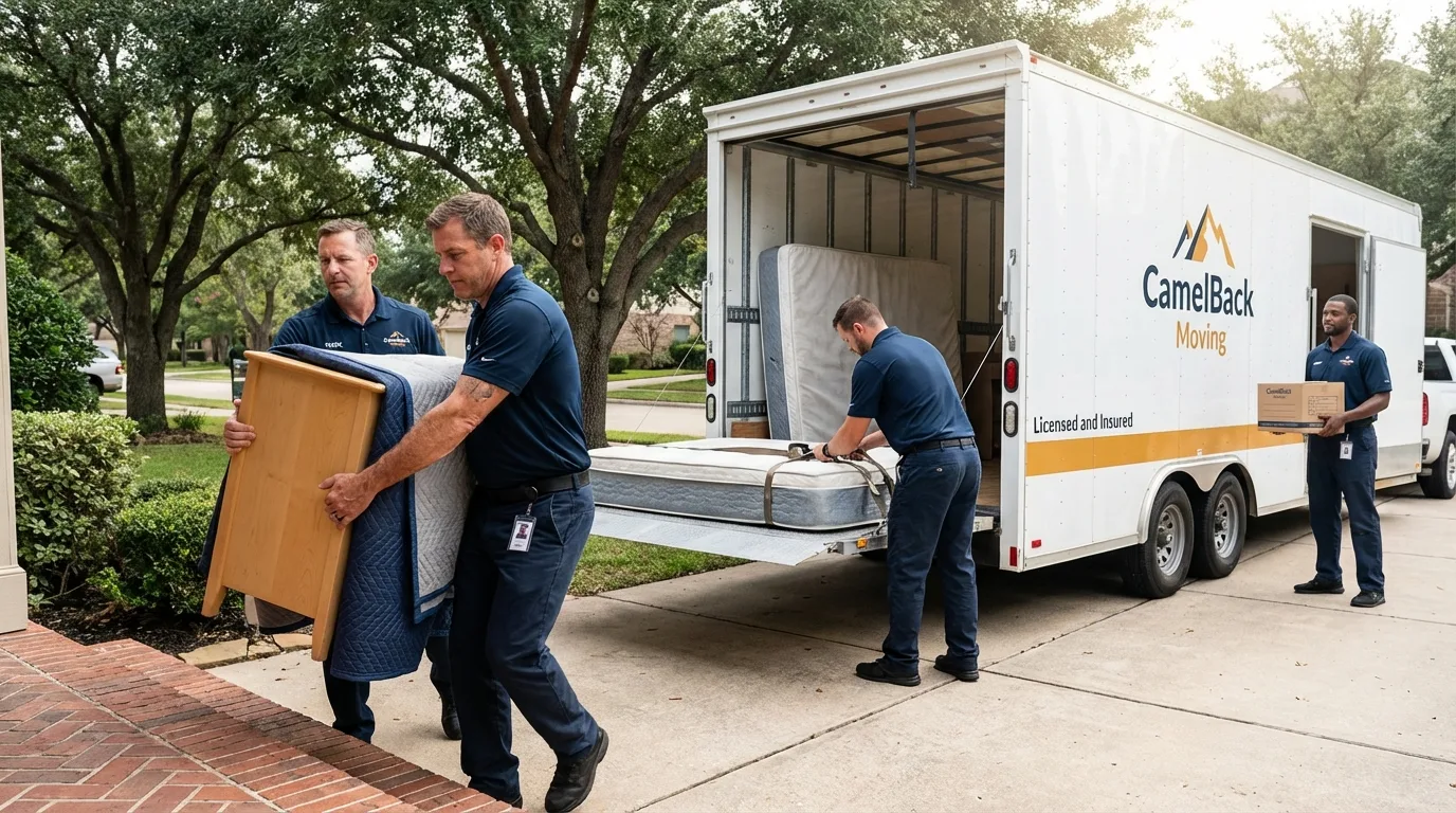 Crew loading residential truck for cross-state move from Gambrills, MD